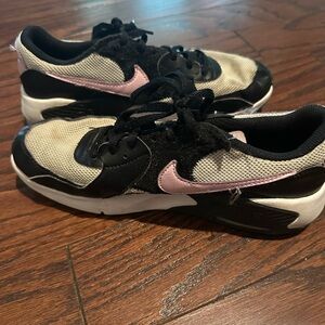 Nike Kids Black and Light Pink Sneakers